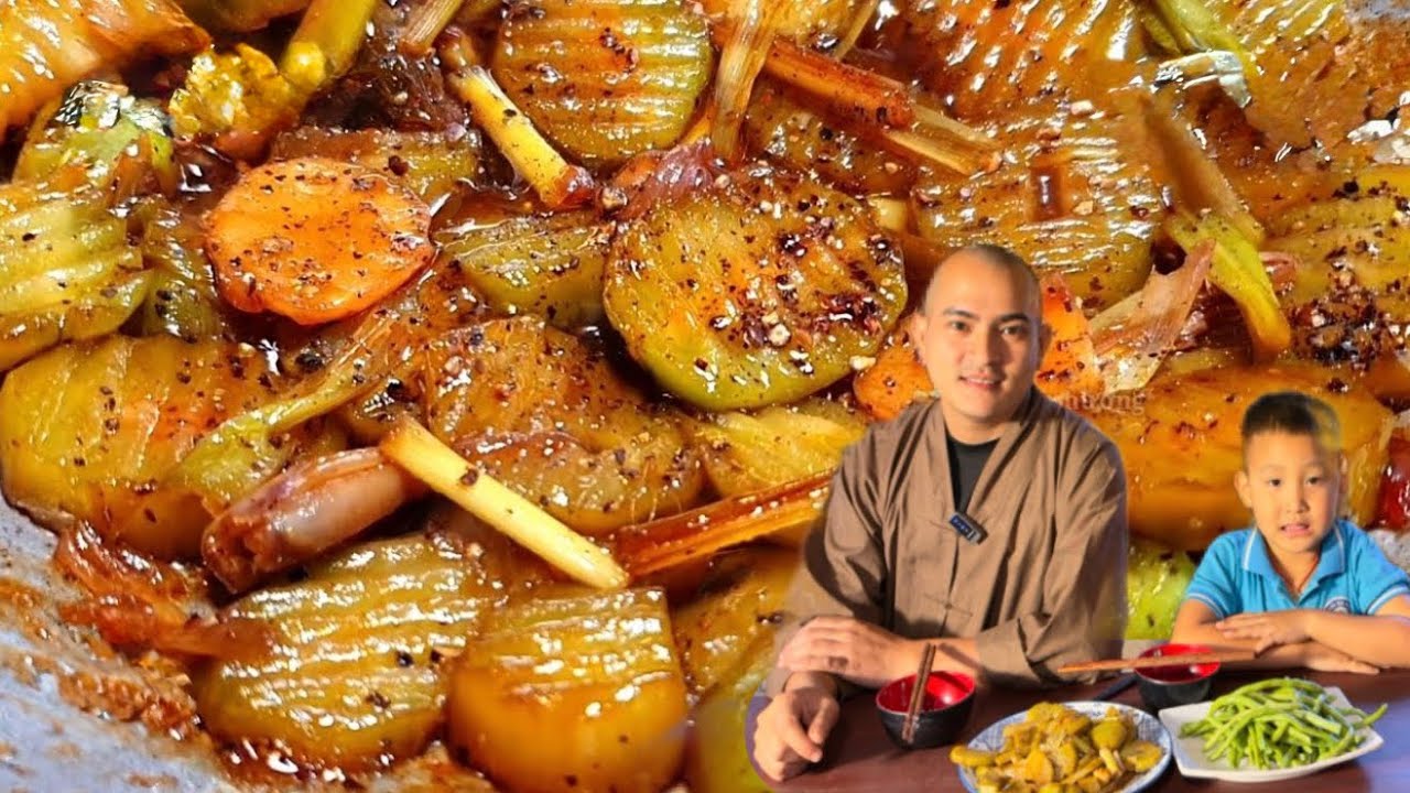 Bất Ngờ Với MÓN KHO CHAY Đơn Giản Lạ Miện Ăn Là Nghiền Từ Su Su |Bếp Chay Thầy Lâm