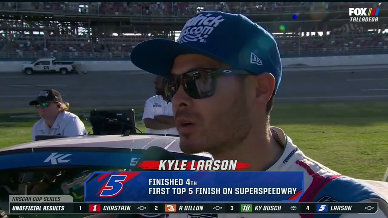 KYLE LARSON POST RACE INTERVIEW - 2022 GEICO 500 NASCAR CUP SERIES AT TALLADEGA