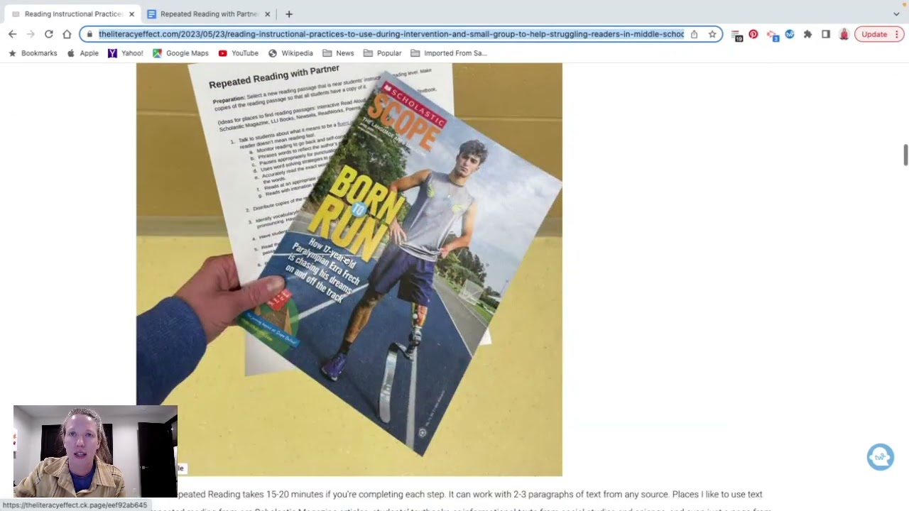 Reading Instructional Practices to Help Struggling Readers in Middle School