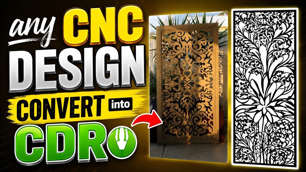 How to Make and Any CNC Design Convert into CDR