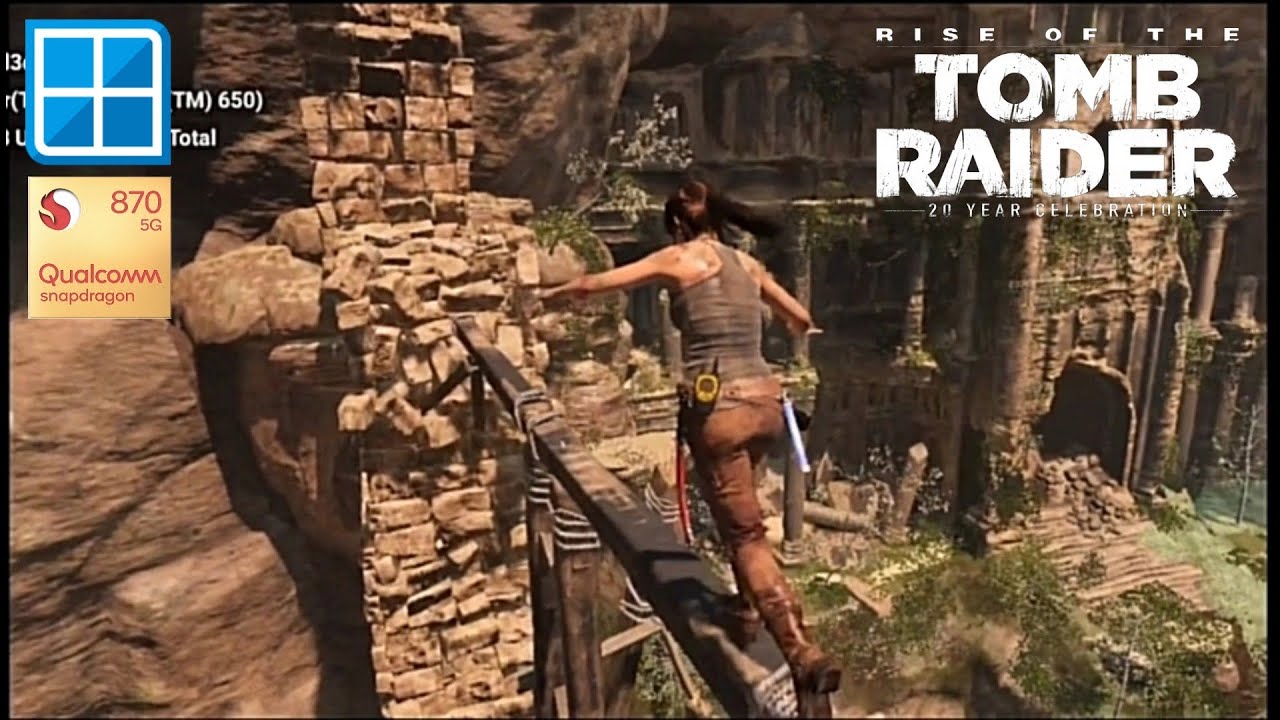 Rise Of The Tomb Raider DX12 Gameplay | Winlator Bionic Ludashi 2.8 | Snapdragon 870