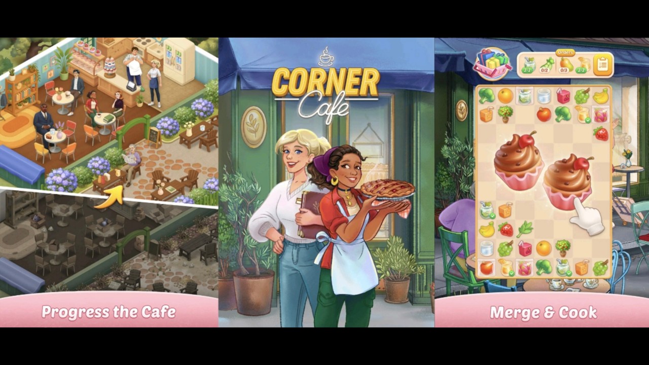 Corner cafe: Merge & Cook  #merge 