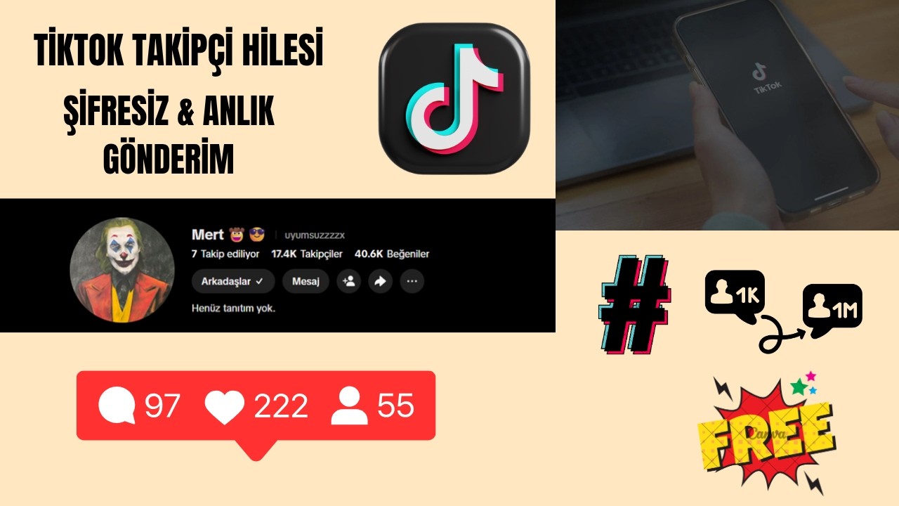 &Uuml;CRETSİZ TİKTOK TAKİP&Ccedil;İ HİLESİ - &Uuml;CRETSİZ VE ŞİFRESİZ TİKTOK TAKİP&Ccedil;İ ARTTIRMA HİLESİ 2026