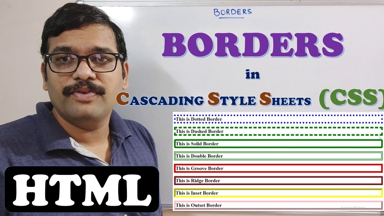 BORDERS IN CSS - HTML