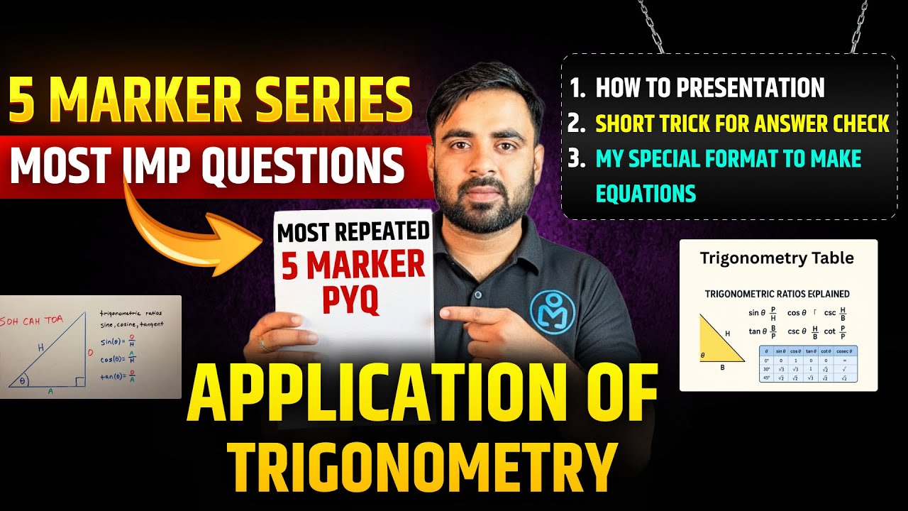 5 Marks Confirmed! | Applications of Trigonometry Class 10 Most Important Questions | Board Exam