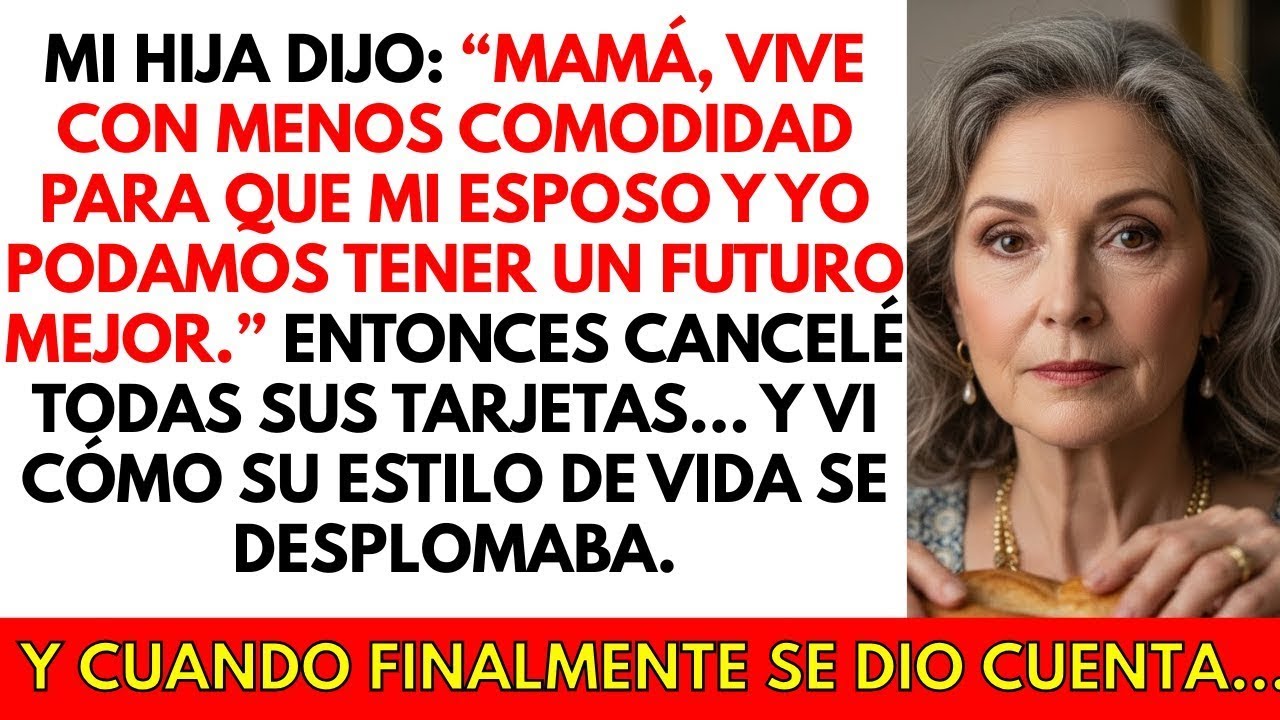 Mi hija dijo: “Vive con MENOS comodidad.” Entonces cancelé TODOS los depósitos y ella lo perdió todo