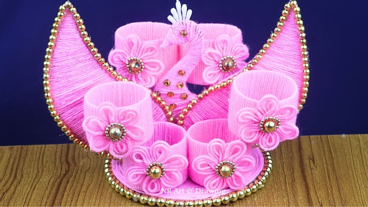 Expert Crafter Shares DIY Beautiful Peacock Design Showpiece Making Ideas For Home Decoration