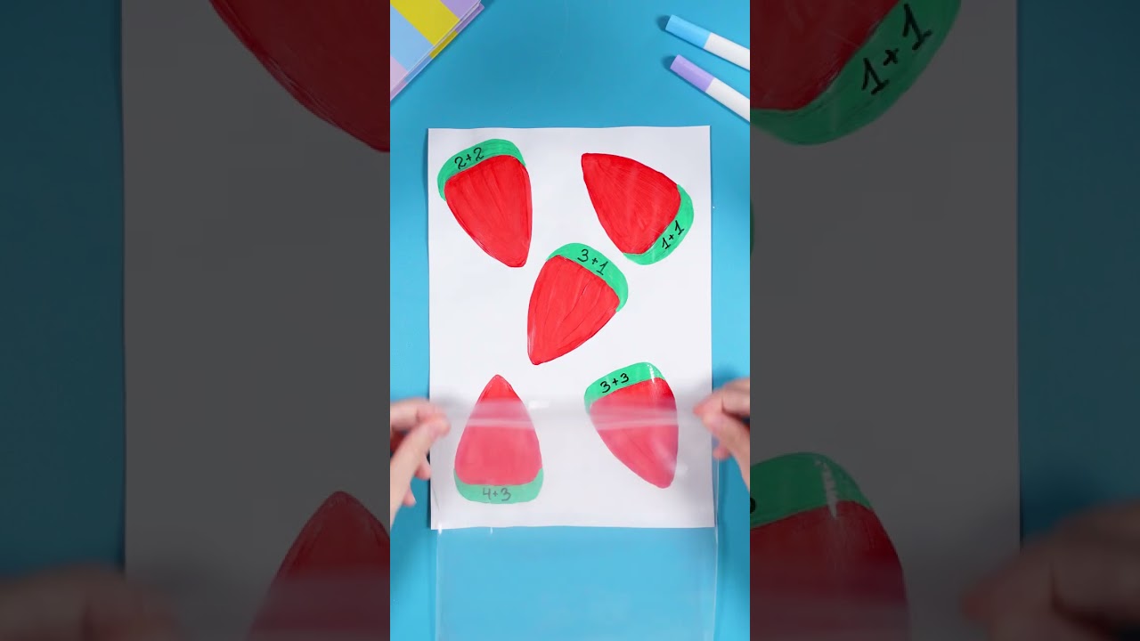 Watermelon Math Craft: Solve With Seed Answers 🍉🔢 #shorts #diy