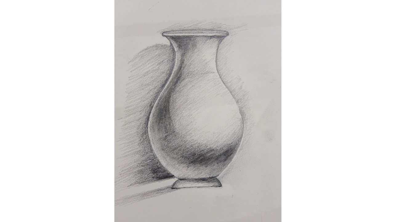 3D vase pencil shading