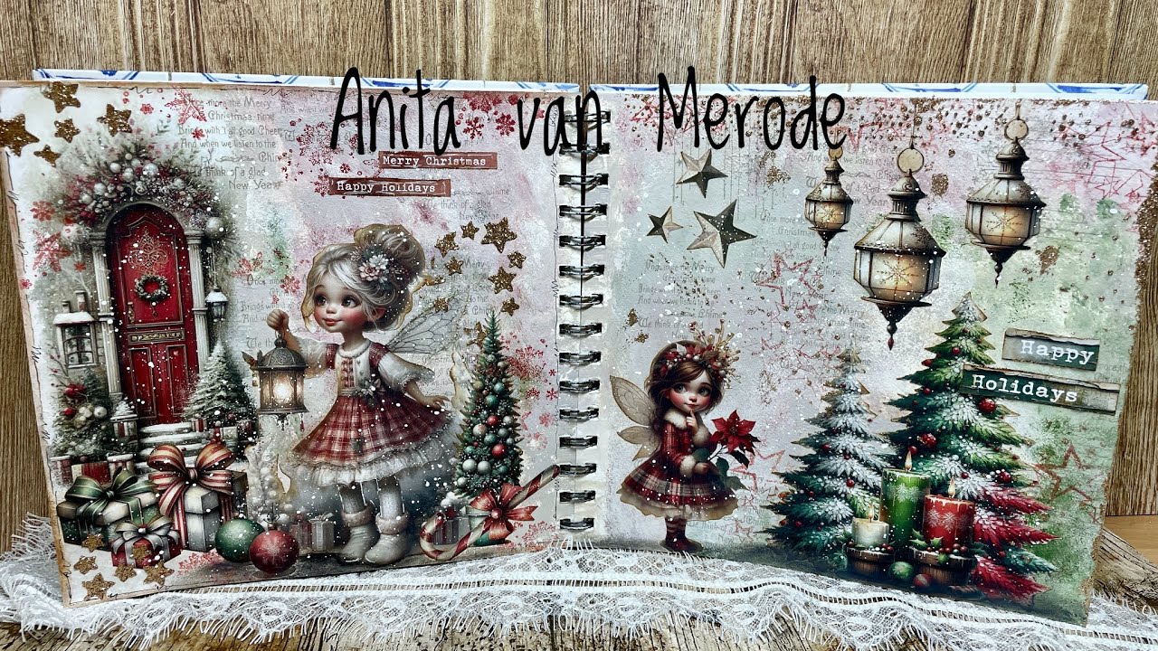 Kerst pagina's met Maremi's collage boeken