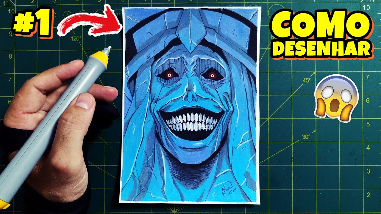 FINALMENTE! Como desenhar A ESTÁTUA GOD do SOLO LEVELING passo a passo completo #1