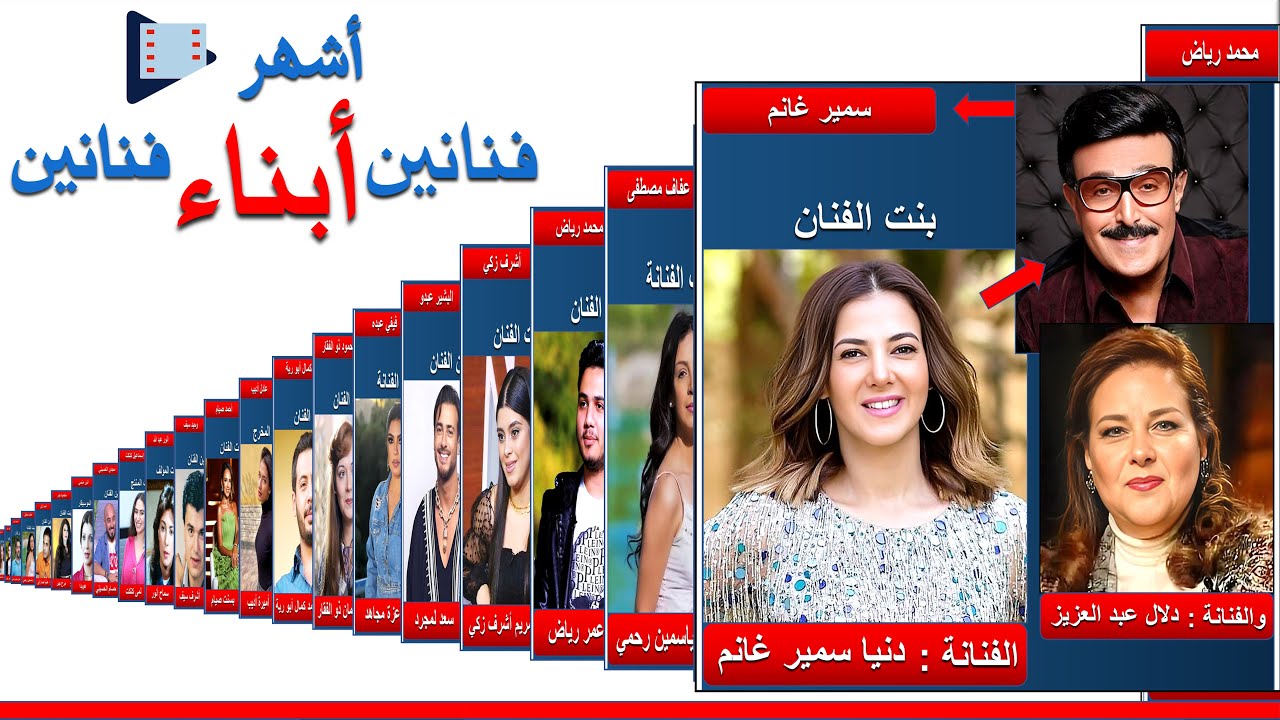 أبرز فنانين أبناء فنانين مصريين وعرب | ممثلين وممثلات أبناء ممثلين | أبناء الممثلين