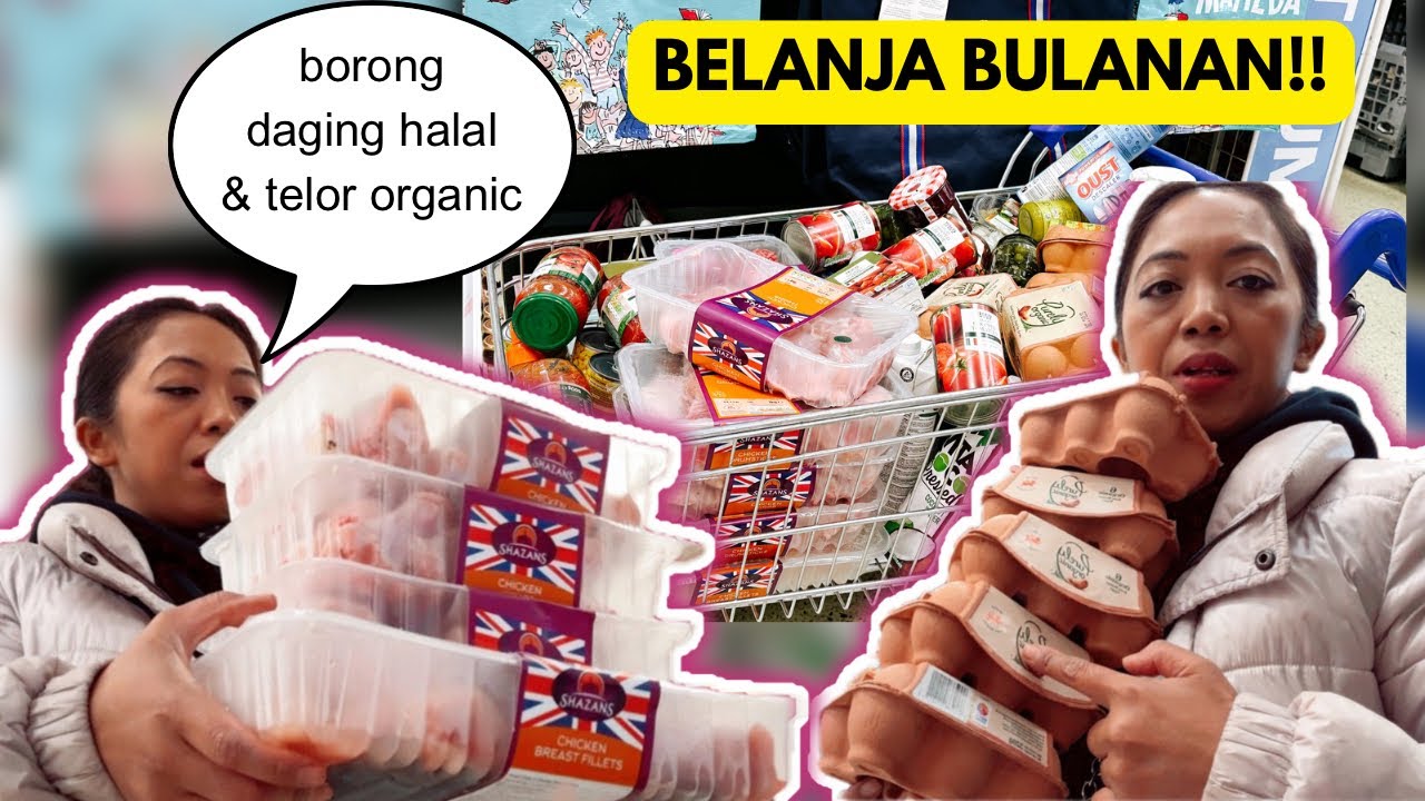 AKHIRNYA‼️ BELANJA BULANAN BORONG DAGING HALAL & TELOR ORGANIC 🛒