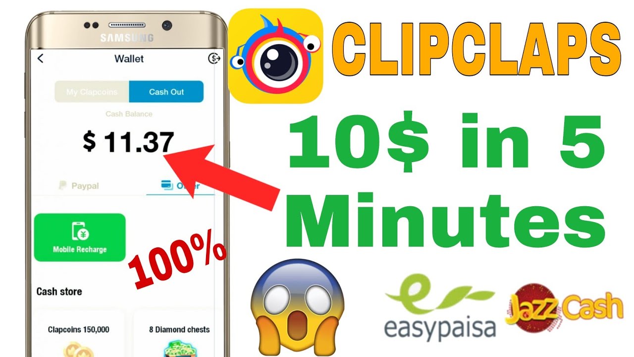Clipclaps 10$ in 5 Minutes With Proof || Clipclaps 100% 10$ Working Trick || Must Watch