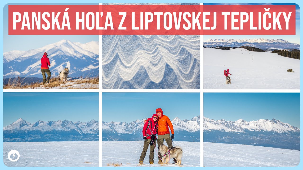 Panská hoľa z Liptovskej Tepličky na snežniciach