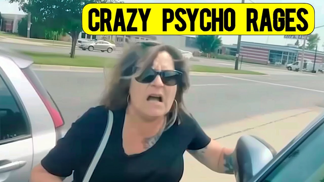 CRAZY LADY FREAKS OUT AND RAGES IN THE STREET