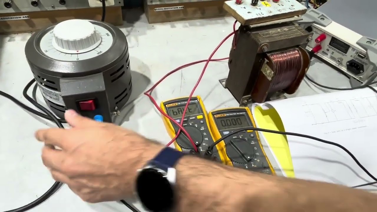 مختبر محولات التجربة الاولى الجزء الثالث load test