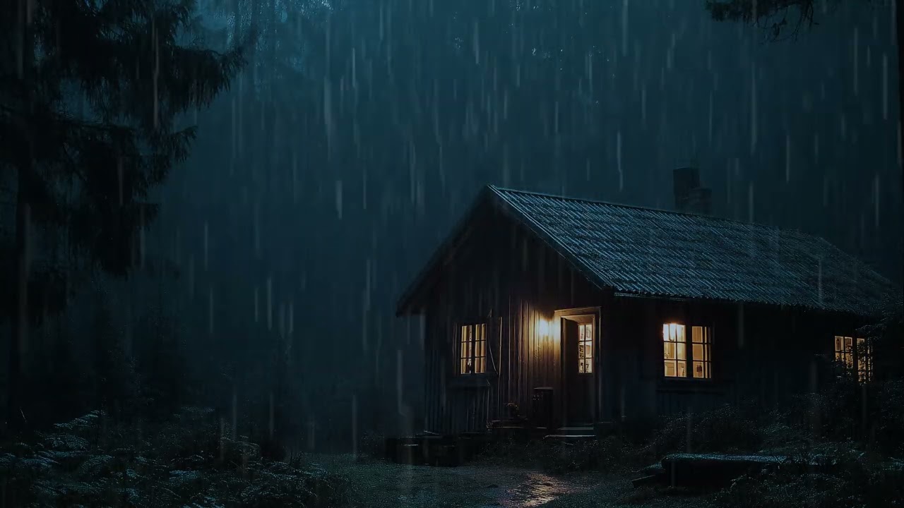 Soft Rain Falling at Night 🌙 Calm Rain Sounds for Sleeping, Relaxing and Studying in Total Peace