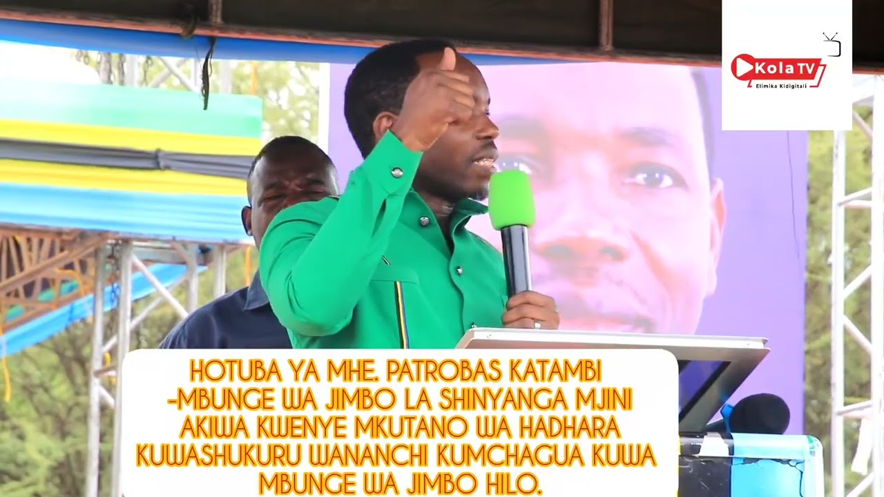 MBUNGE WA JIMBO LA SHINYANGA MJINI MHE. KATAMBI AWASHUKURU WANANCHI KWA KUMCHAGUA KUWA MBUNGE.