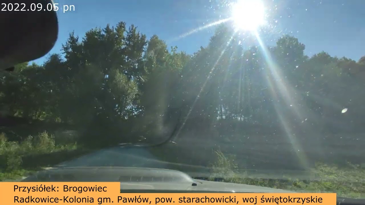 trasa Bronkowice, Radkowice-Kolonia, Śniadka, gmina Pawłów, powiat starachowicki woj. świętokrzyskie