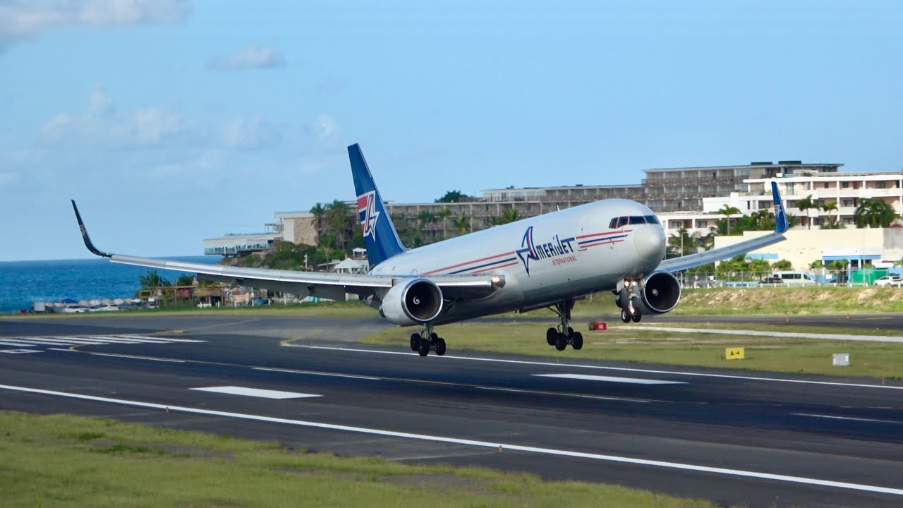 St Maarten Princess Juliana arrivals & departures, touchdown location. SXM Planespotting in 4K 4