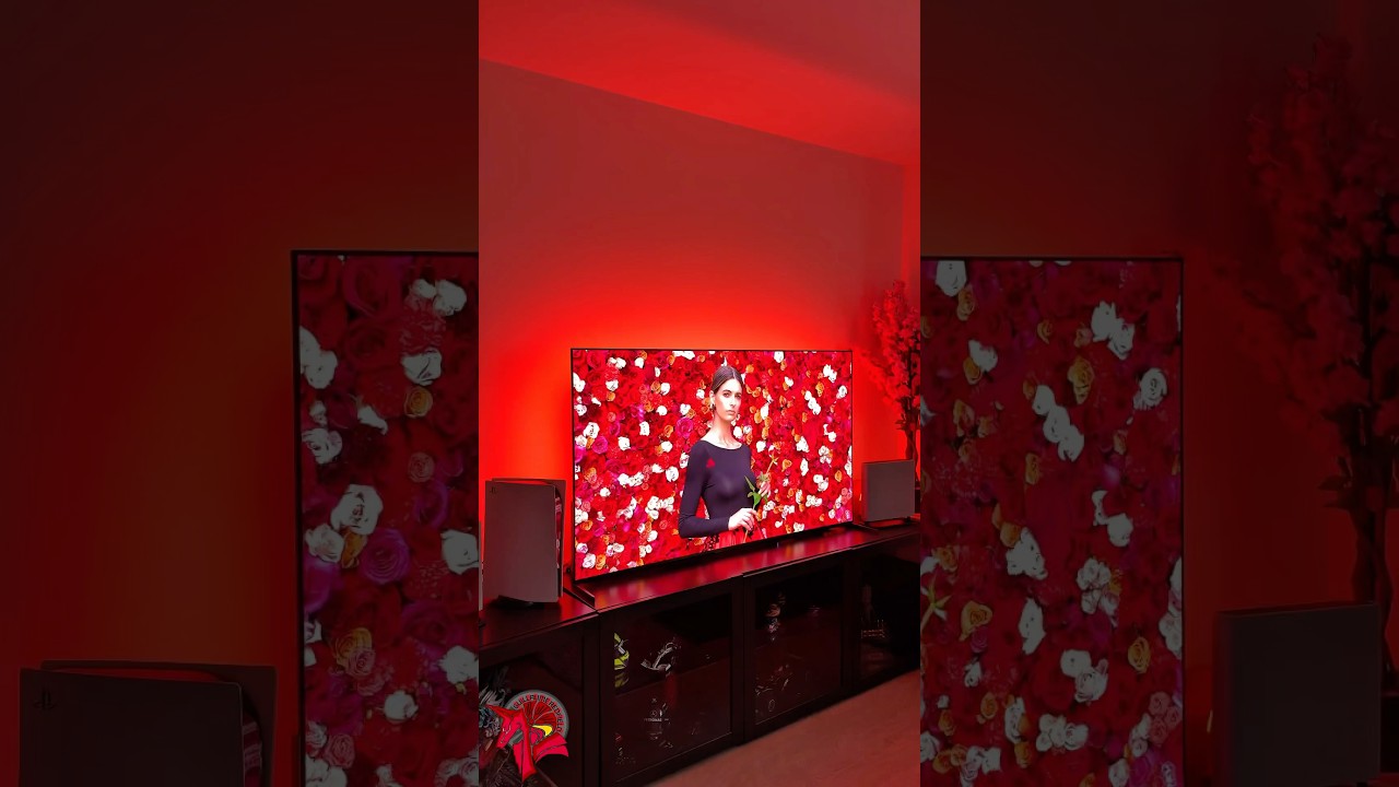 Philips Hue Gradient + Sony A95L OLED = Insane Home Theater Upgrade! 🔥🎬 #shorts