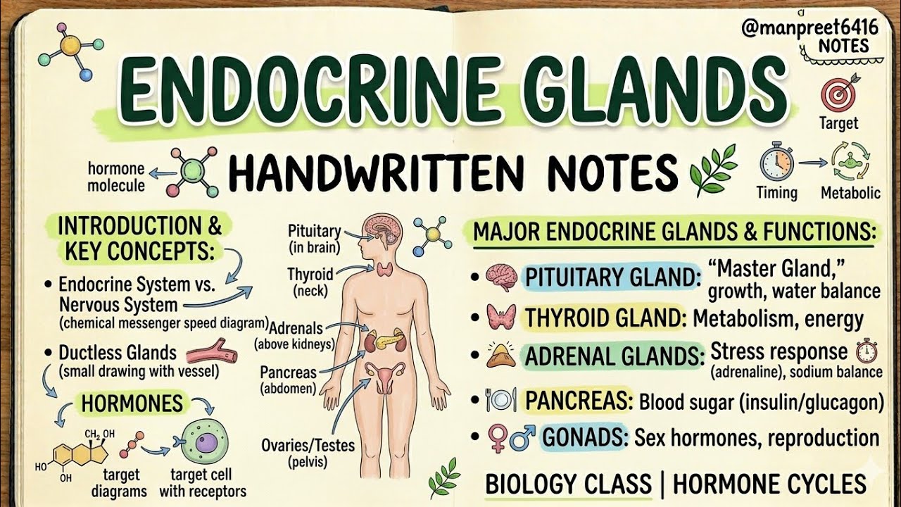 Detailed notes of Endocrine glands with diagrams (Bsc. & Msc.)