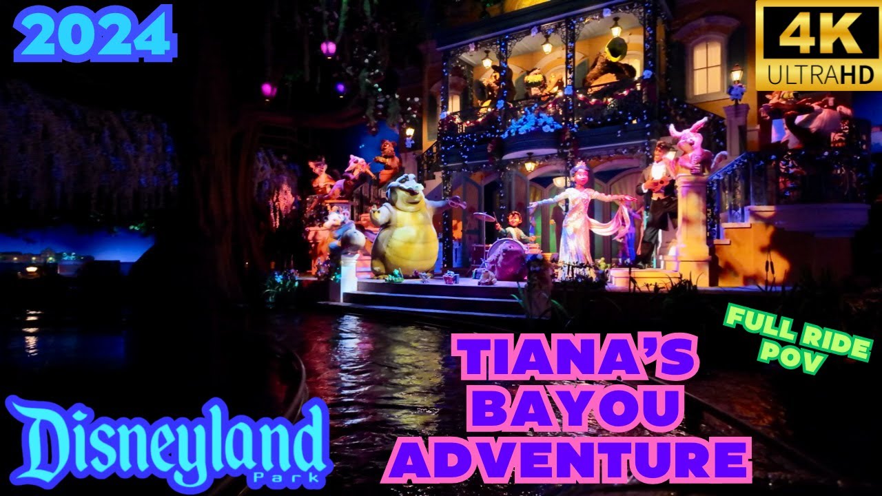 NEW Tiana's Bayou Adventure Disneyland Front Row Full Ride POV | Disneyland Rides 2024 [4K POV]