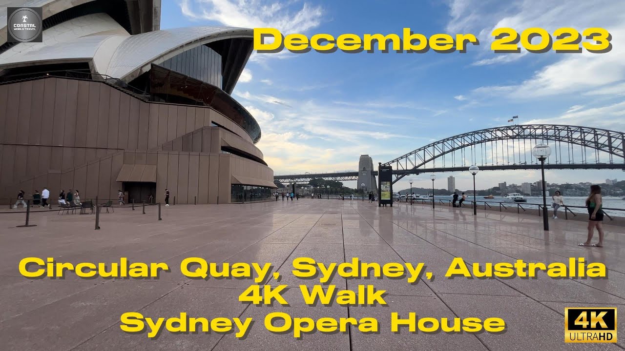 Sydney Australia Walk HD - Circular Quay - Sydney Harbour Bridge - Opera House