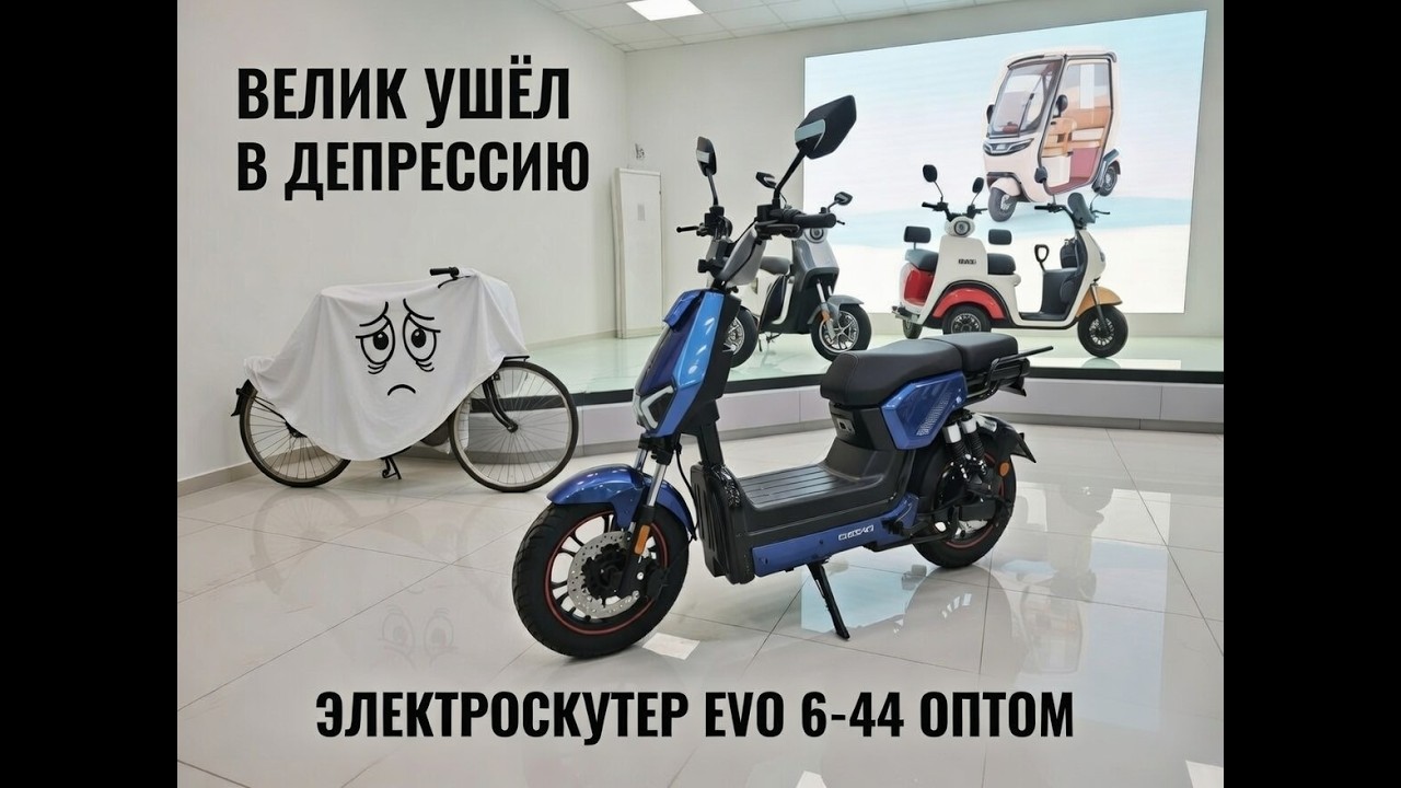 Электрический велосипед (скутер) марка ECODEMES модель EVO 6-44 ОПТОМ  1000W Честный знак и НДС22%!
