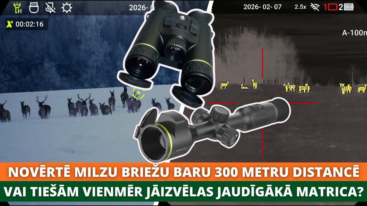 Novērtē milzu briežu baru 300 metru distancē. Vai tiešām vienmēr jāizvēlas jaudīgākā matrica?