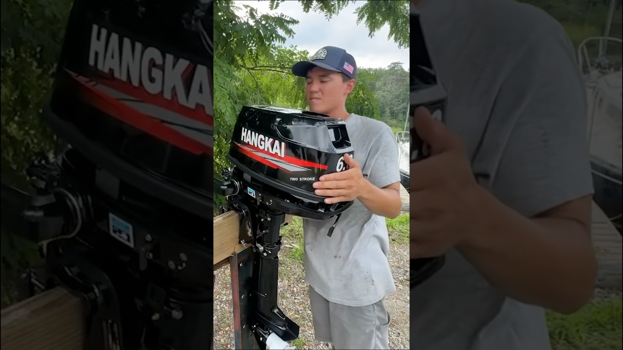 I bought the cheapest outboard engine on Amazon #bodkinpointseafood #youaintnocrabber #boat #Amazon