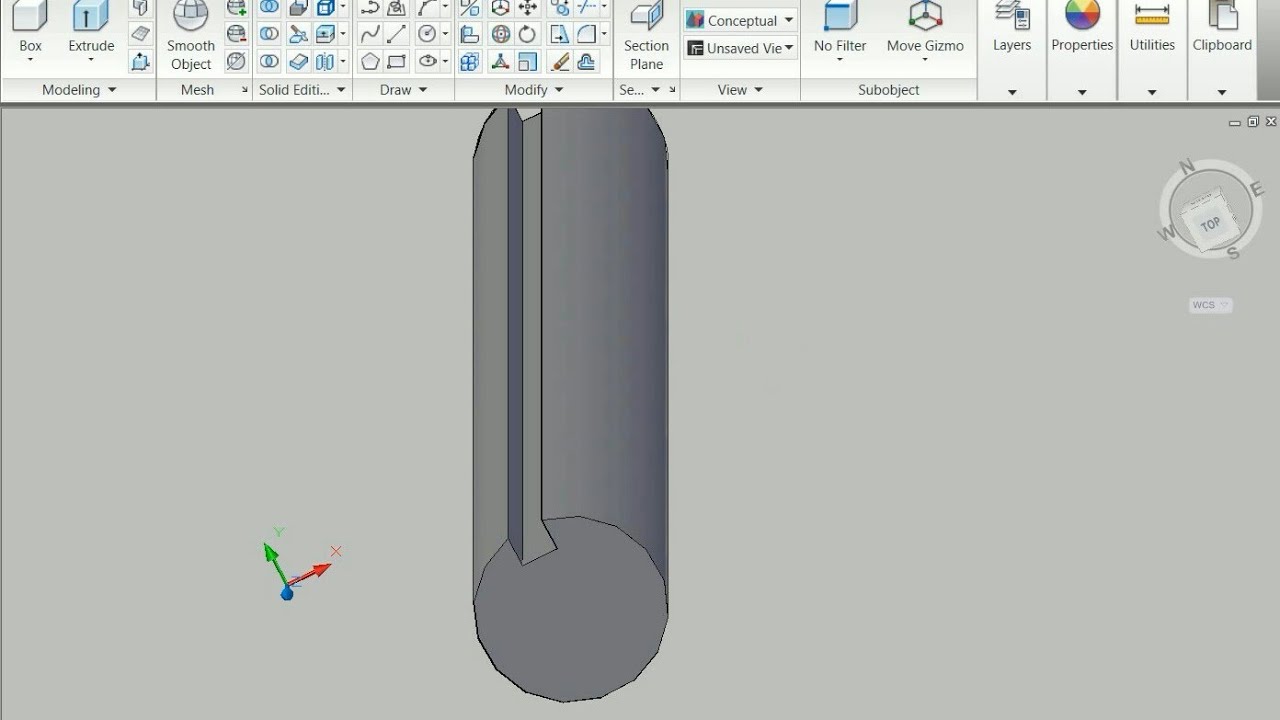 How to draw shaft with keyway in AutoCAD
