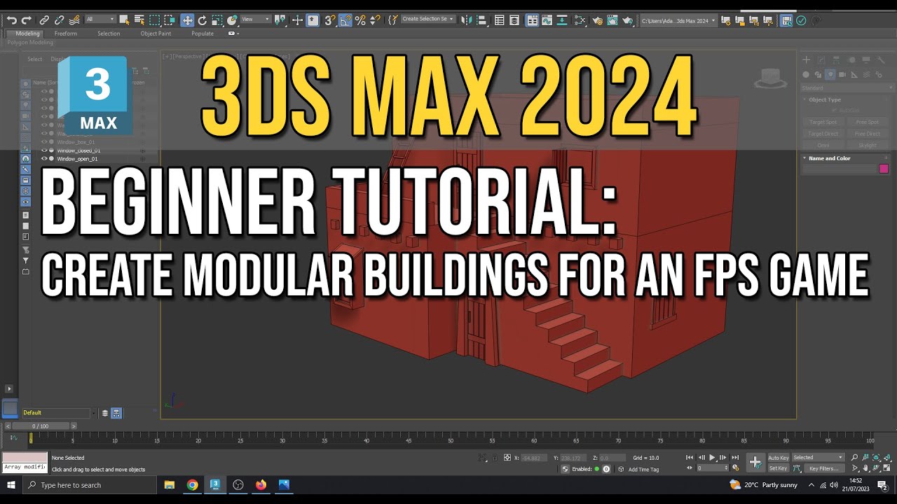 3Ds Max 2024 — Учебное пособие по моделированию для начинающих — Создание модульных зданий — Часть 1