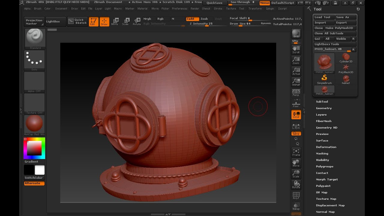 Учебное пособие по Maya 2014: Экспорт файла из Maya в ZBrush.