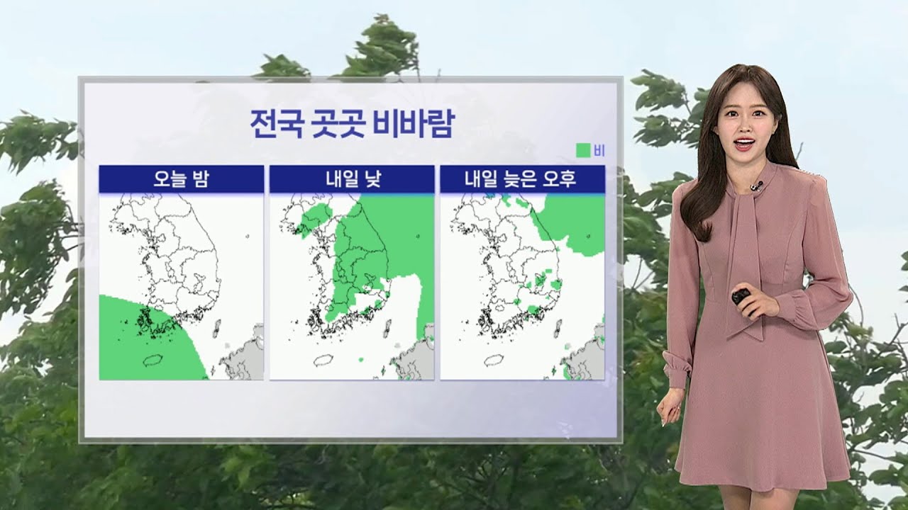 [날씨] 내일 낮까지 전국 비바람&hellip;제주&middot;남부 집중호우 / 연합뉴스TV (YonhapnewsTV)