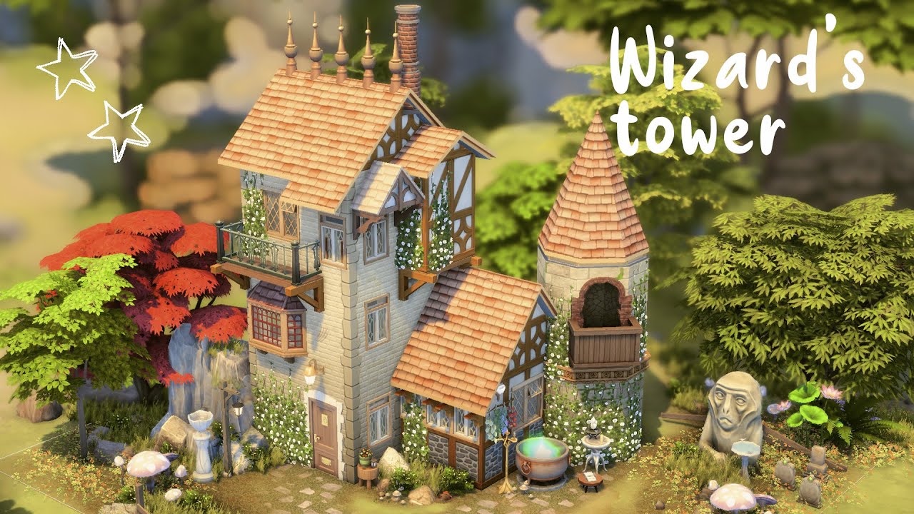 Wizard's Tower | The Sims 4 Speed build | ASMR