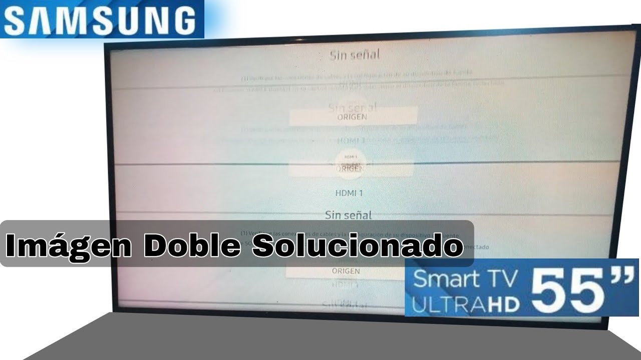 reparar tv Samsung 4k de 50 pulgadas con líneas (imagen doble)