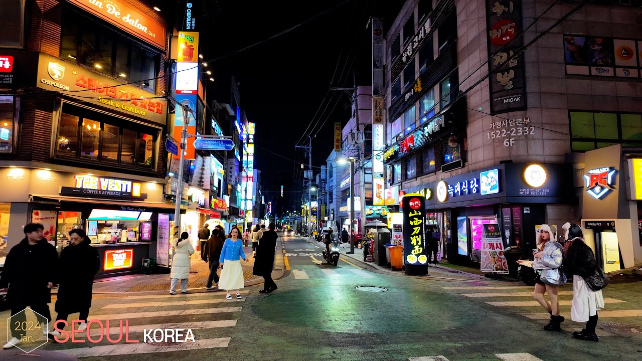 Anam Station Korea University Street •[4k] Seoul, Korea