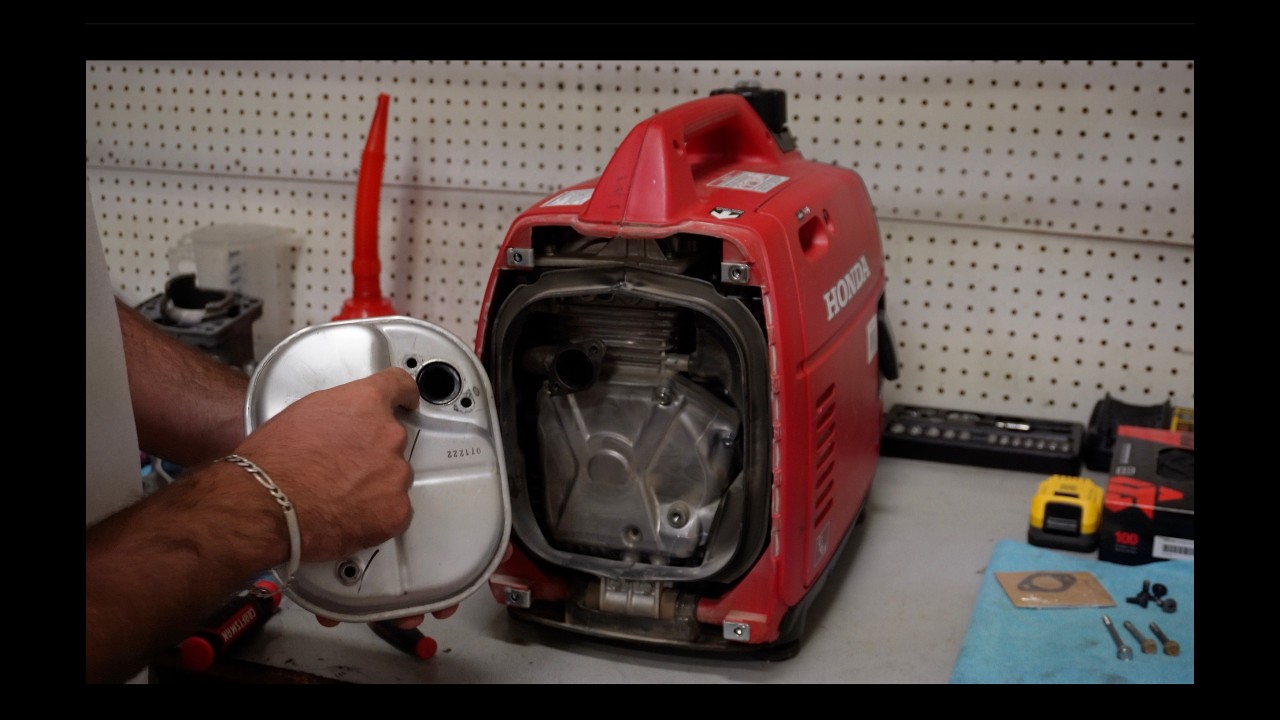 How to clean the spark arrestor on a Honda EU2200i generator.