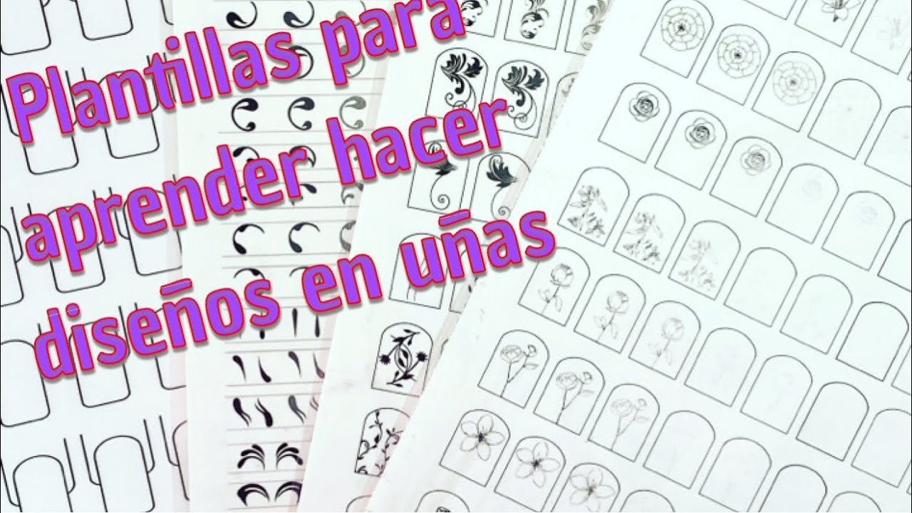 Plantillas para aprender hacer diseños en uñas