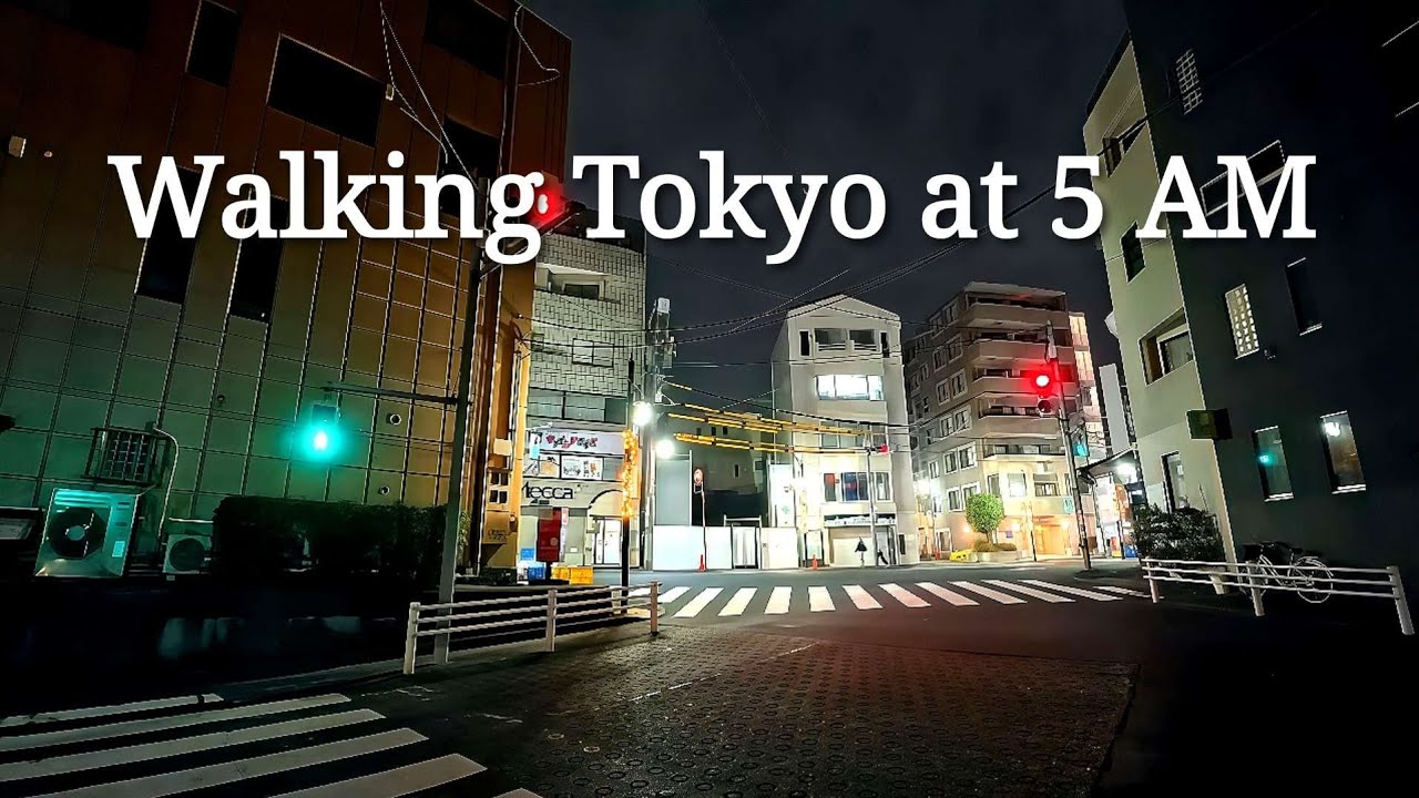 夜明け前、静かな東京を散歩🚶@CalmTokyoNights 