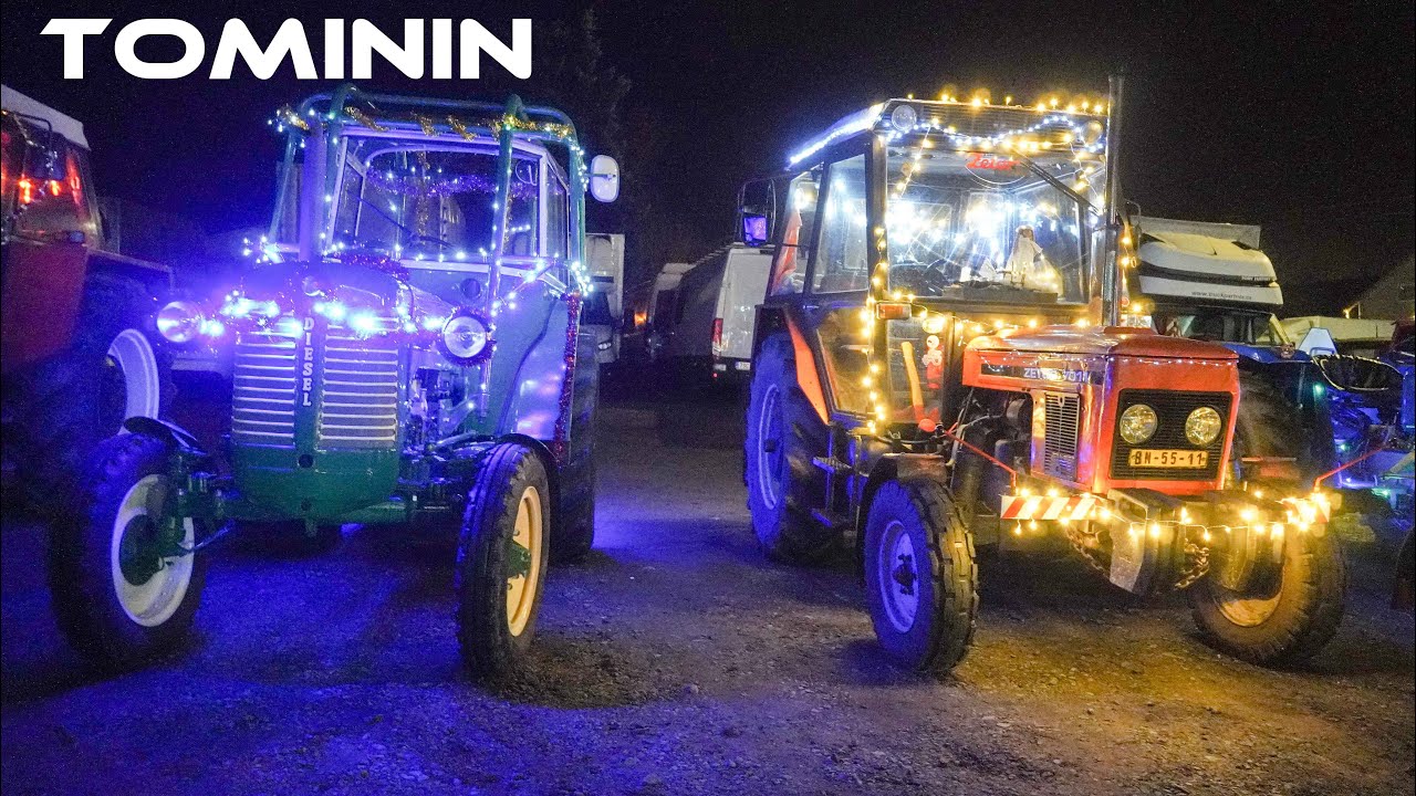 V&aacute;nočn&iacute; j&iacute;zda traktorů 🚜 Bukovany 2025 🌟🎁 🇨🇿