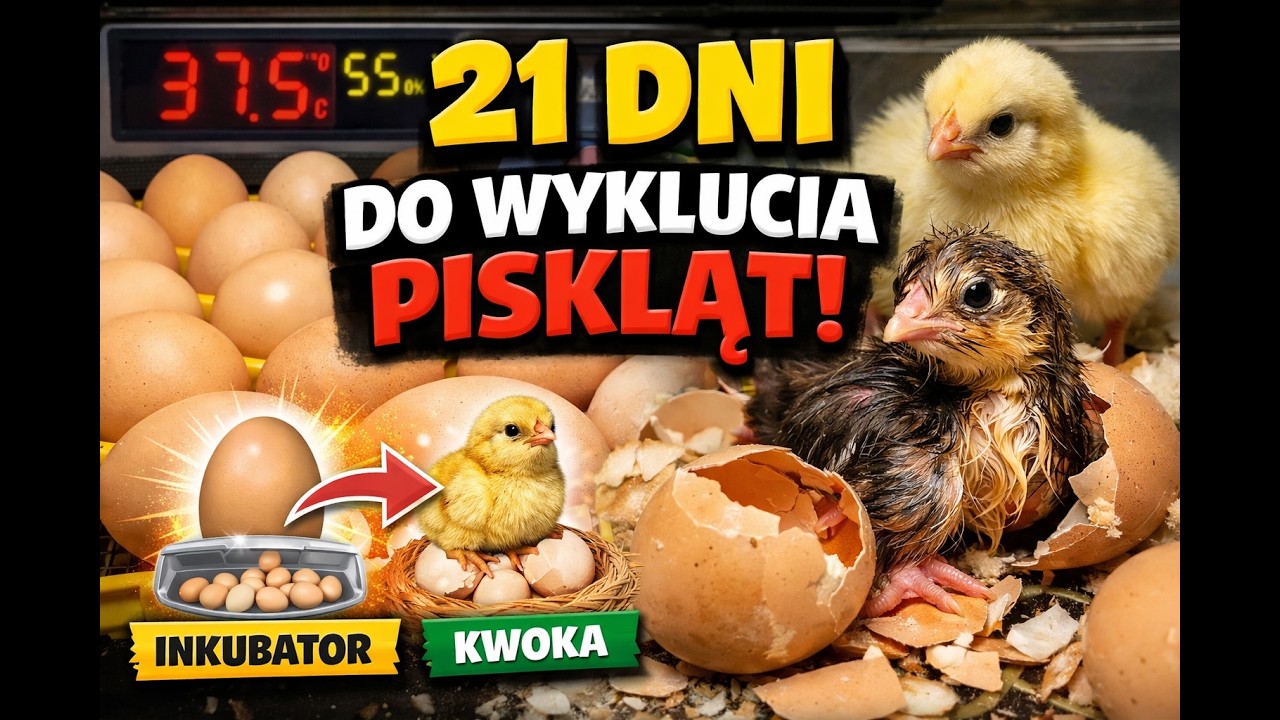 Inkubacja jaj kurzych rasy Australorp 21 dni do życia pisklęcia Australorp. Klucie.