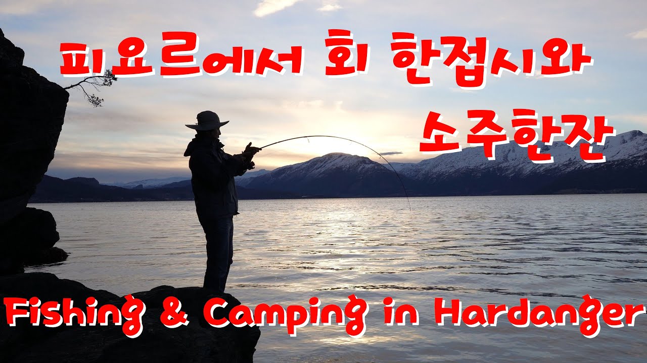 Norway Hardangerfjord | 피요르에서의 회 한접시와 소주 한잔 | Fishing and camping in Hardangerfjord
