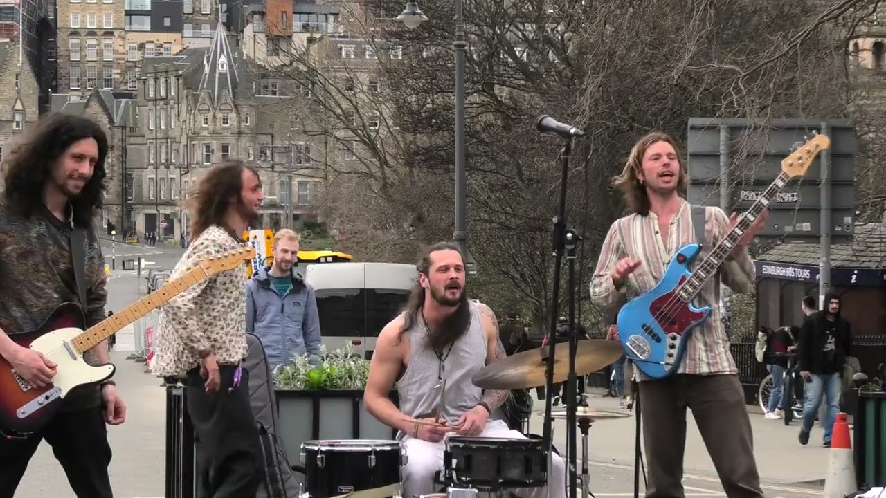 Ol' Times Band comes to Edinburgh Princes Street - To The Top - We will be back...