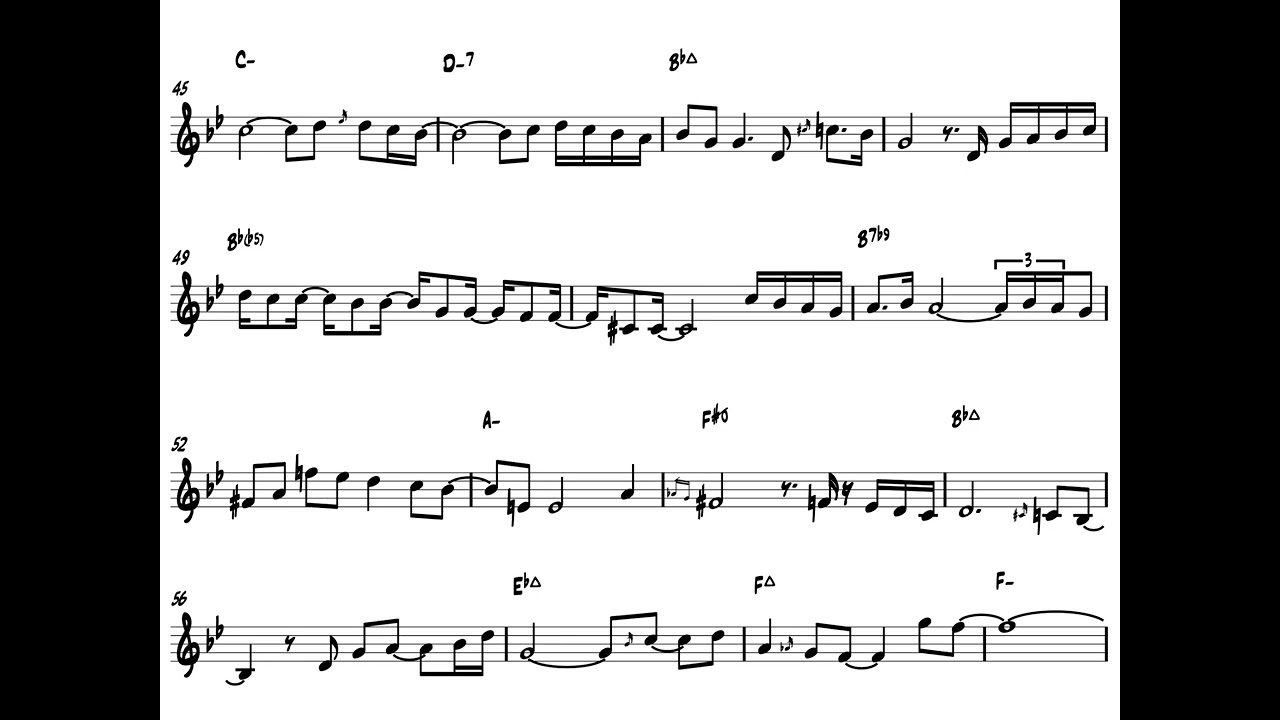 The Shadow Of Your Smile (Kenny G Version) Bb Backing Track & Sheet Music