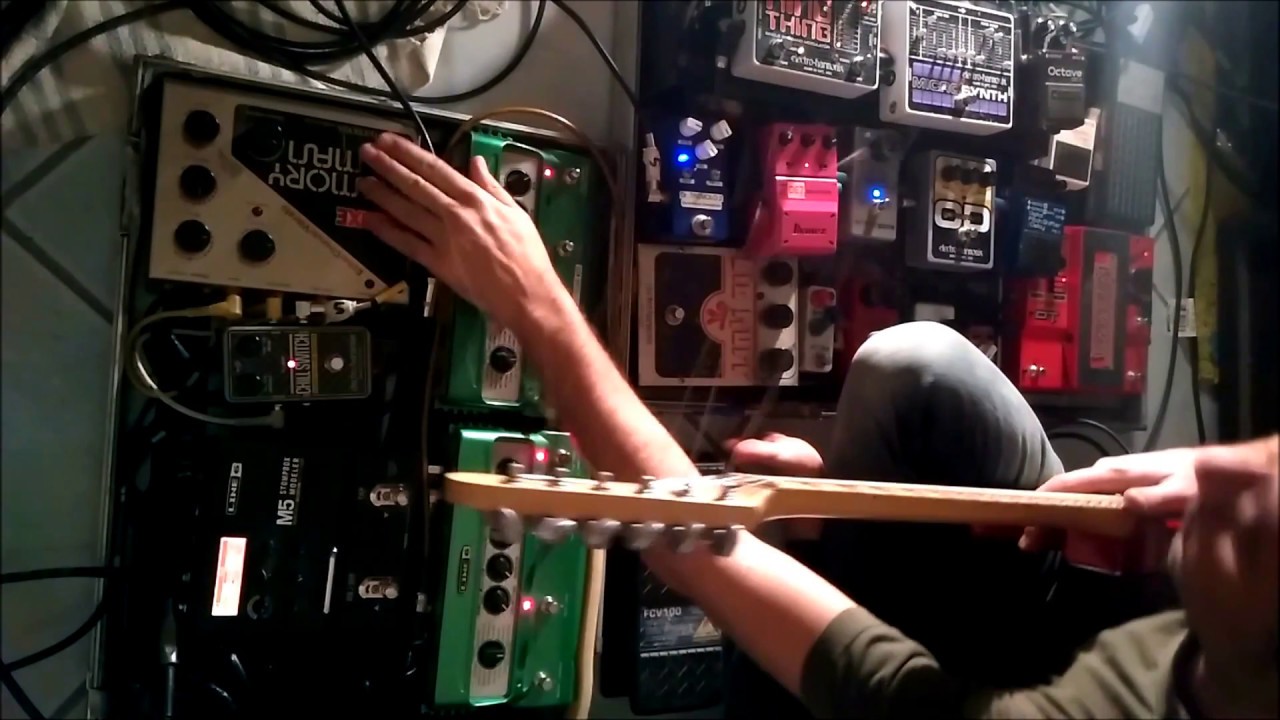 rehearsing Radiohead cover / The Gloaming / guitar and effects pedals live looping
