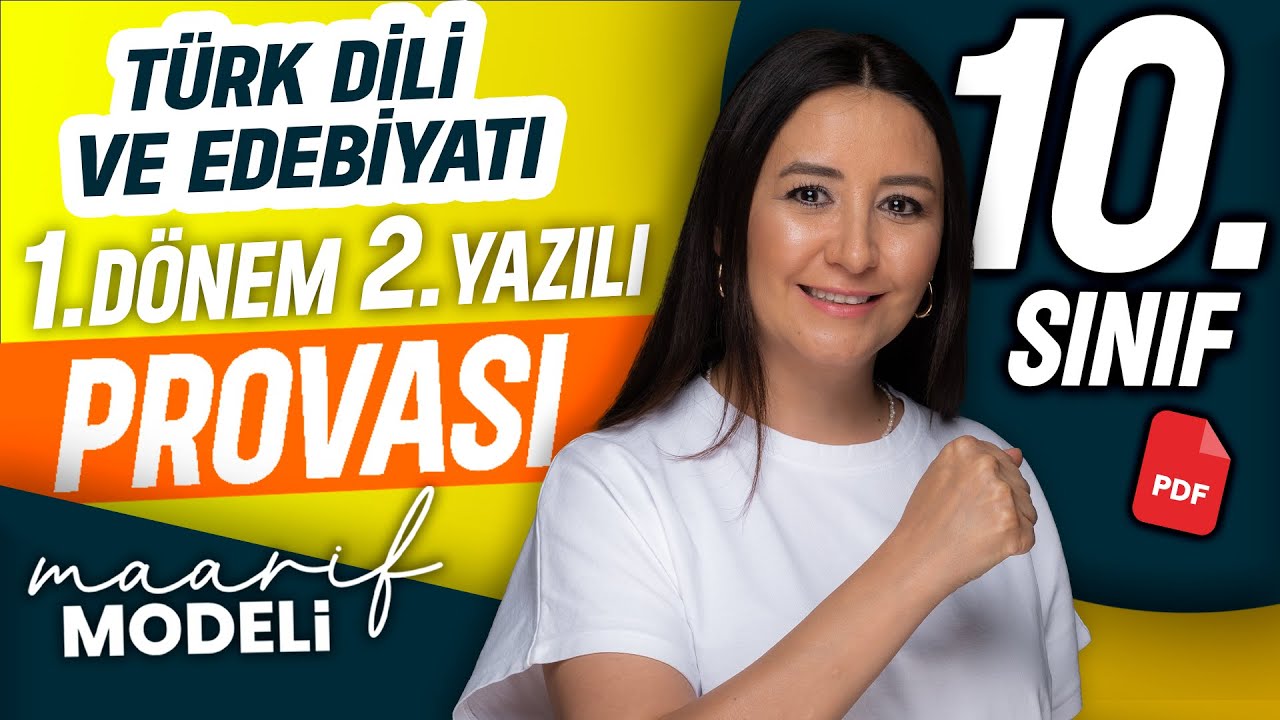 10. Sınıf Türk Dili ve Edebiyatı 1. Dönem 2. Yazılı | Prova - I