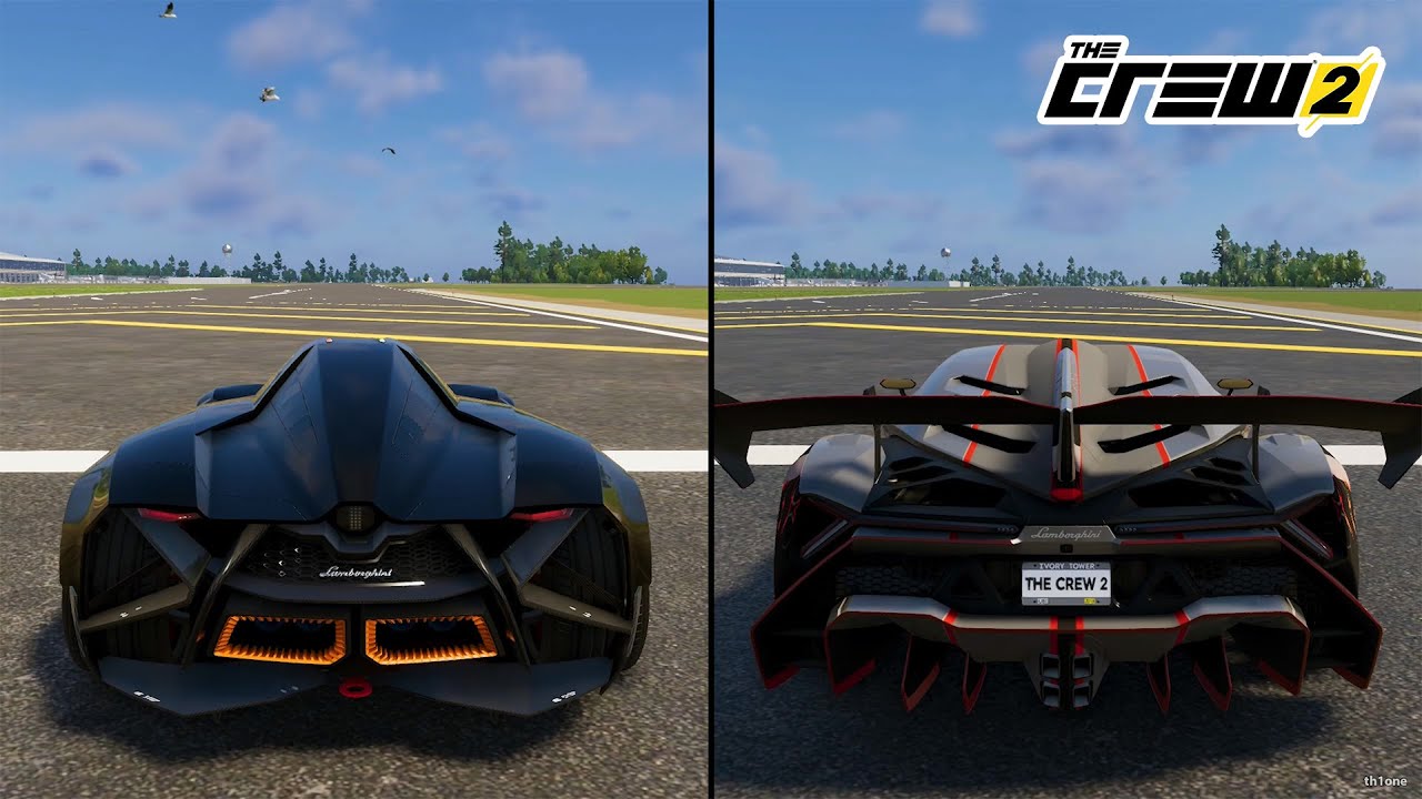 The Crew 2 | Lamborghini Egoista 2013 vs. Lamborghini Veneno 2013 Performance and Sound Comparison